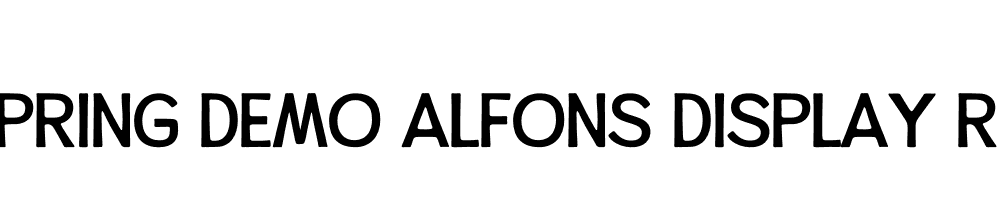  DEMO Alfons Display Regular