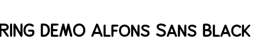  DEMO Alfons Sans Black Regular