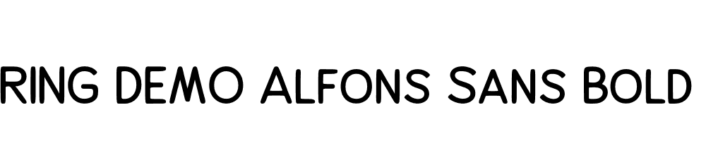  DEMO Alfons Sans Bold Regular