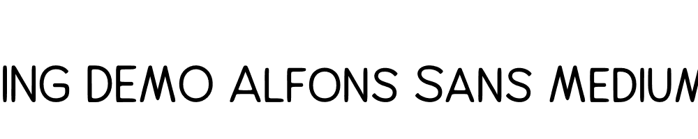  DEMO Alfons Sans Medium Regular