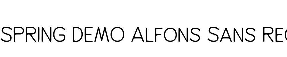  DEMO Alfons Sans Regular