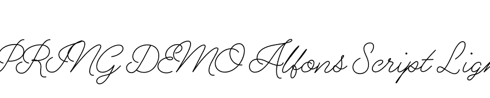  DEMO Alfons Script Light Regular