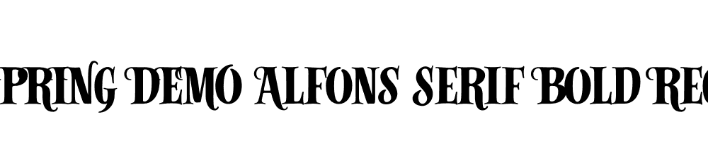  DEMO Alfons Serif Bold Regular