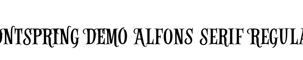  DEMO Alfons Serif Regular