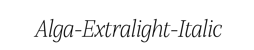 Alga-Extralight-Italic