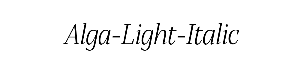 Alga-Light-Italic