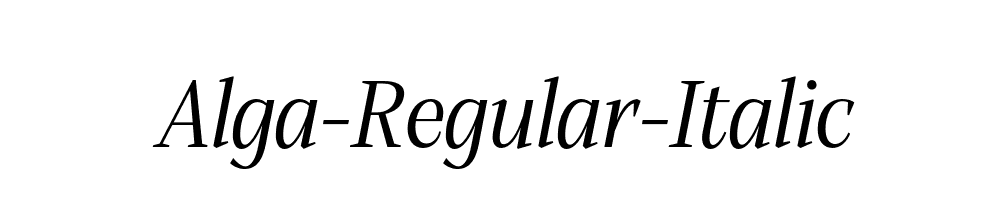 Alga-Regular-Italic