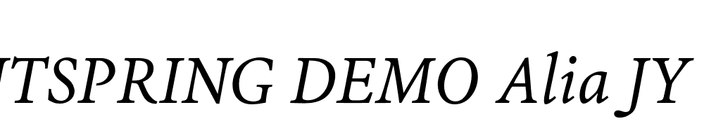  DEMO Alia JY Italic