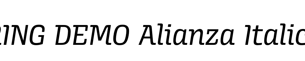  DEMO Alianza Italic 400 400