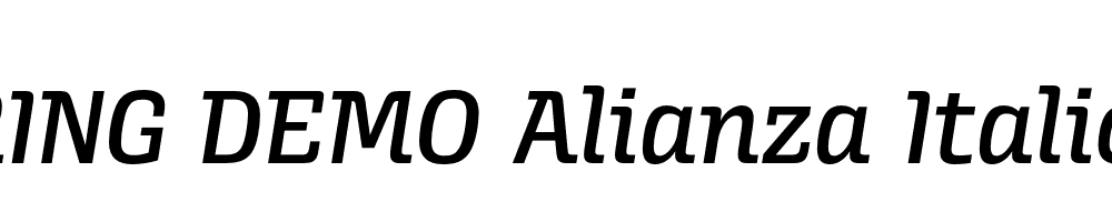  DEMO Alianza Italic 500 500