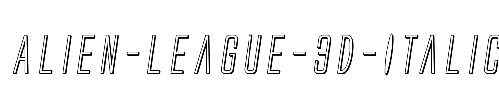 Alien-League-3D-Italic