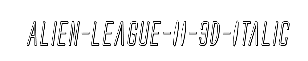 Alien-League-II-3D-Italic