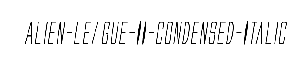 Alien-League-II-Condensed-Italic