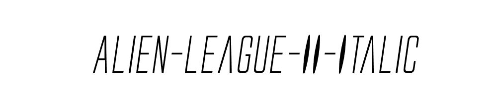 Alien-League-II-Italic