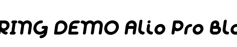  DEMO Alio Pro Black Italic