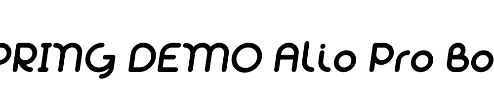  DEMO Alio Pro Bold Italic