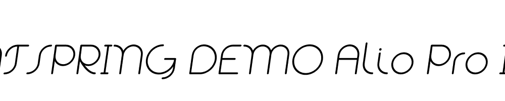  DEMO Alio Pro Italic