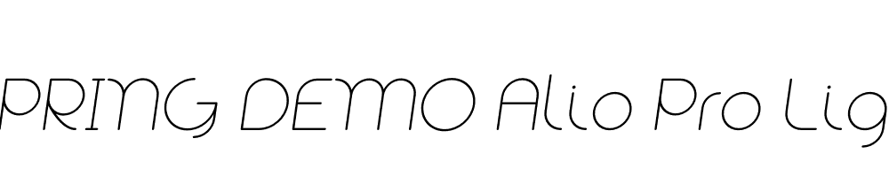  DEMO Alio Pro Light Italic