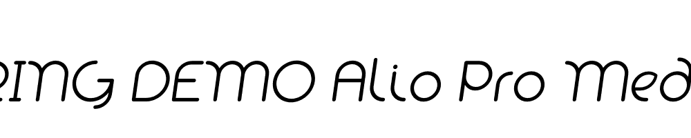  DEMO Alio Pro Medium Italic