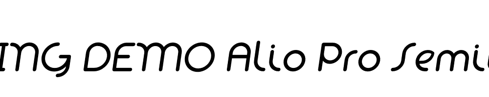  DEMO Alio Pro SemiBold Italic