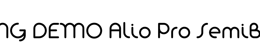  DEMO Alio Pro SemiBold Regular