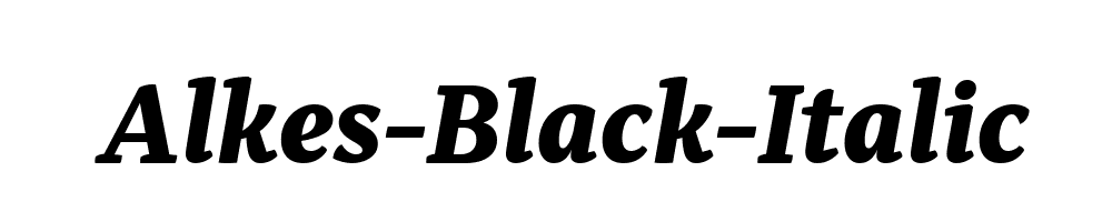 Alkes-Black-Italic