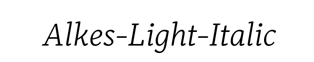 Alkes-Light-Italic