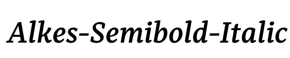 Alkes-Semibold-Italic