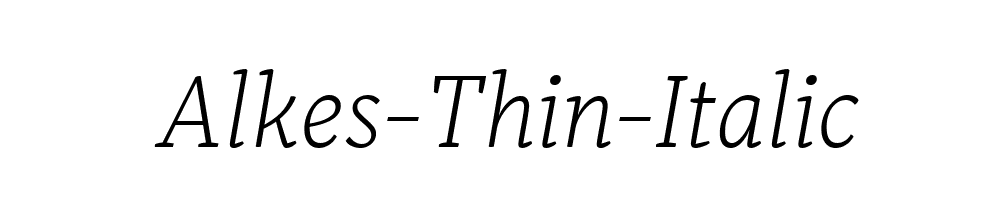 Alkes-Thin-Italic