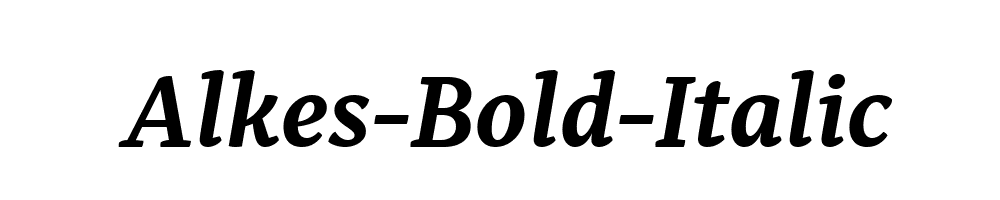 Alkes-Bold-Italic