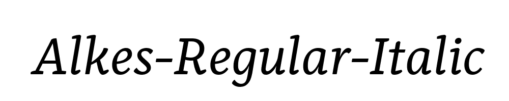 Alkes-Regular-Italic