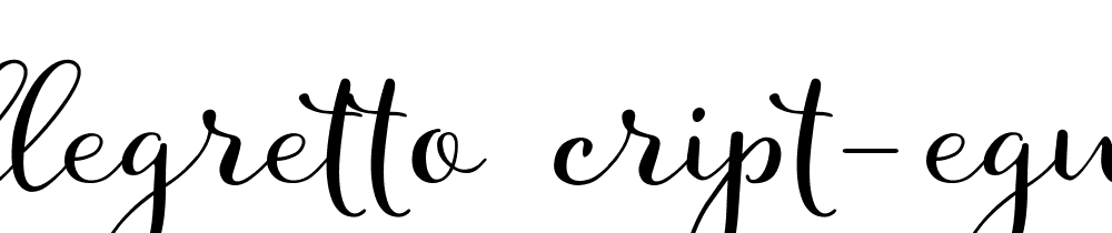 Allegretto Script Regular