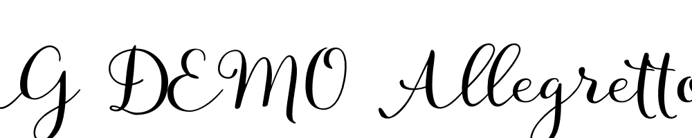  DEMO Allegretto Script Regular