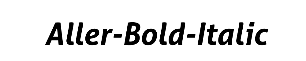 Aller-Bold-Italic