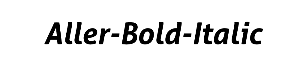 Aller-Bold-Italic