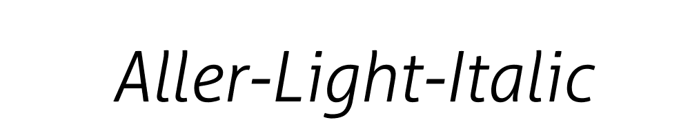 Aller-Light-Italic