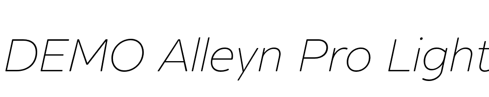 FSP DEMO Alleyn Pro Light Italic