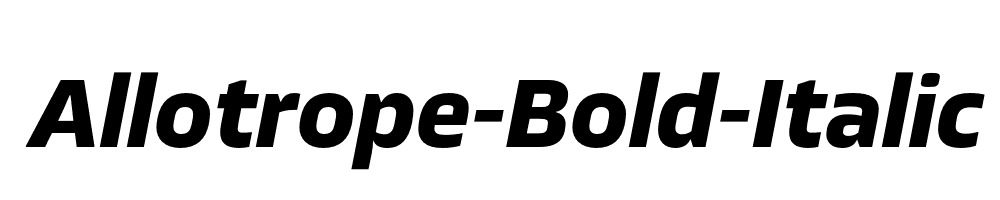 Allotrope-Bold-Italic