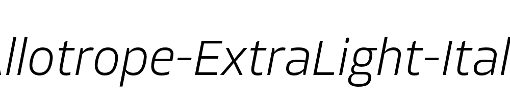 Allotrope-ExtraLight-Italic