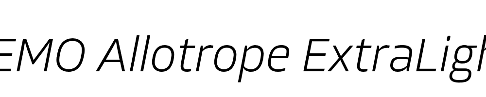 FSP DEMO Allotrope ExtraLight Italic