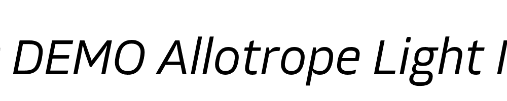 FSP DEMO Allotrope Light Italic