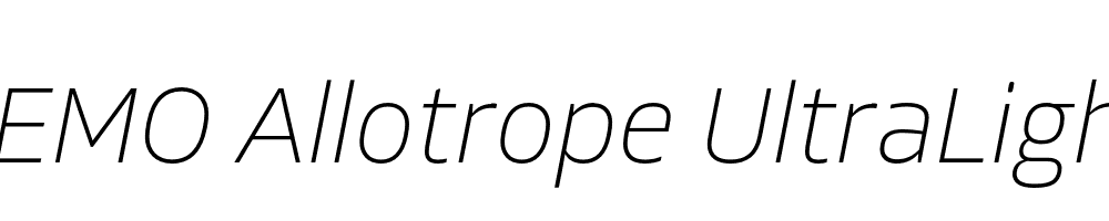 FSP DEMO Allotrope UltraLight Italic