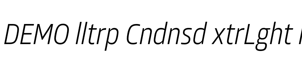 FSP DEMO lltrp Cndnsd xtrLght Italic