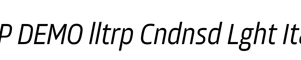 FSP DEMO lltrp Cndnsd Lght Italic