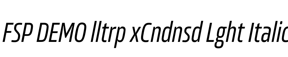 FSP DEMO lltrp xCndnsd Lght Italic