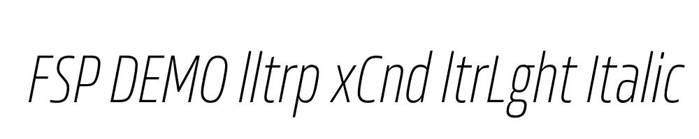 FSP DEMO lltrp xCnd ltrLght Italic