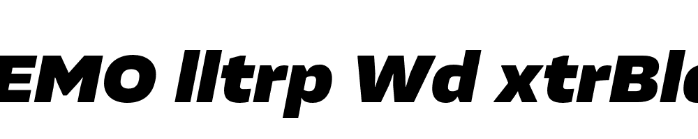 FSP DEMO lltrp Wd xtrBld Italic