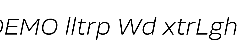 FSP DEMO lltrp Wd xtrLght Italic