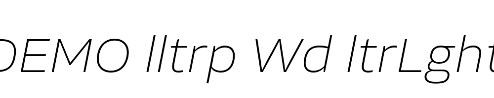 FSP DEMO lltrp Wd ltrLght Italic