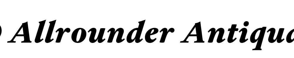 FSP DEMO Allrounder Antiqua Bold Italic